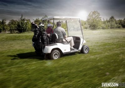 Golfrunde im Golfcart