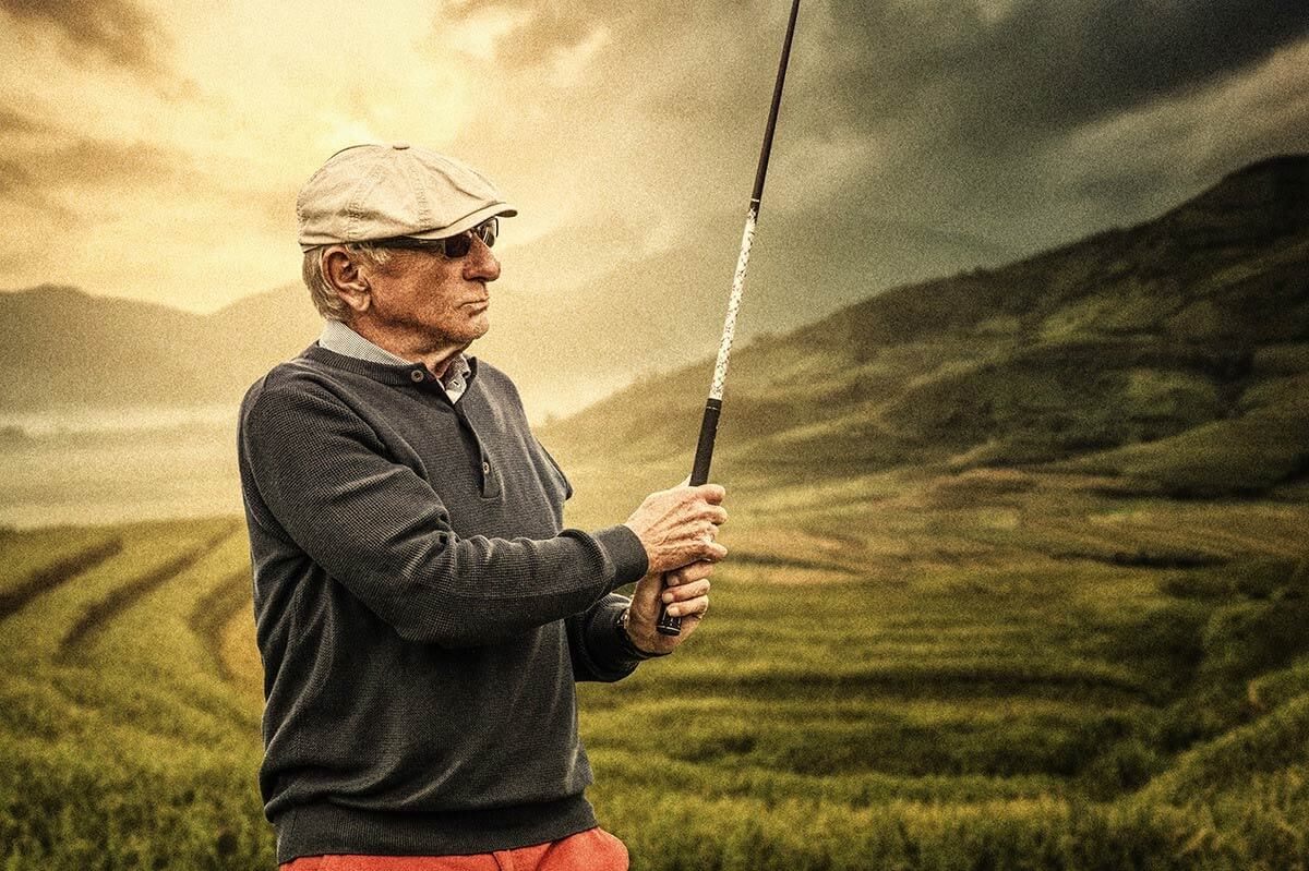 Golfspieler Portrait